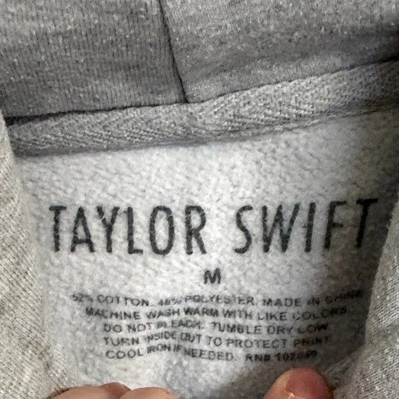 Taylor Swift Gray Hoodie with Maroon Text - Picture 2 of 6